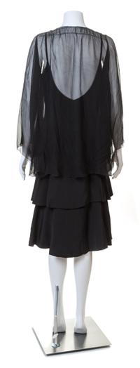 A Norman Norell Black Silk Dress, No size.