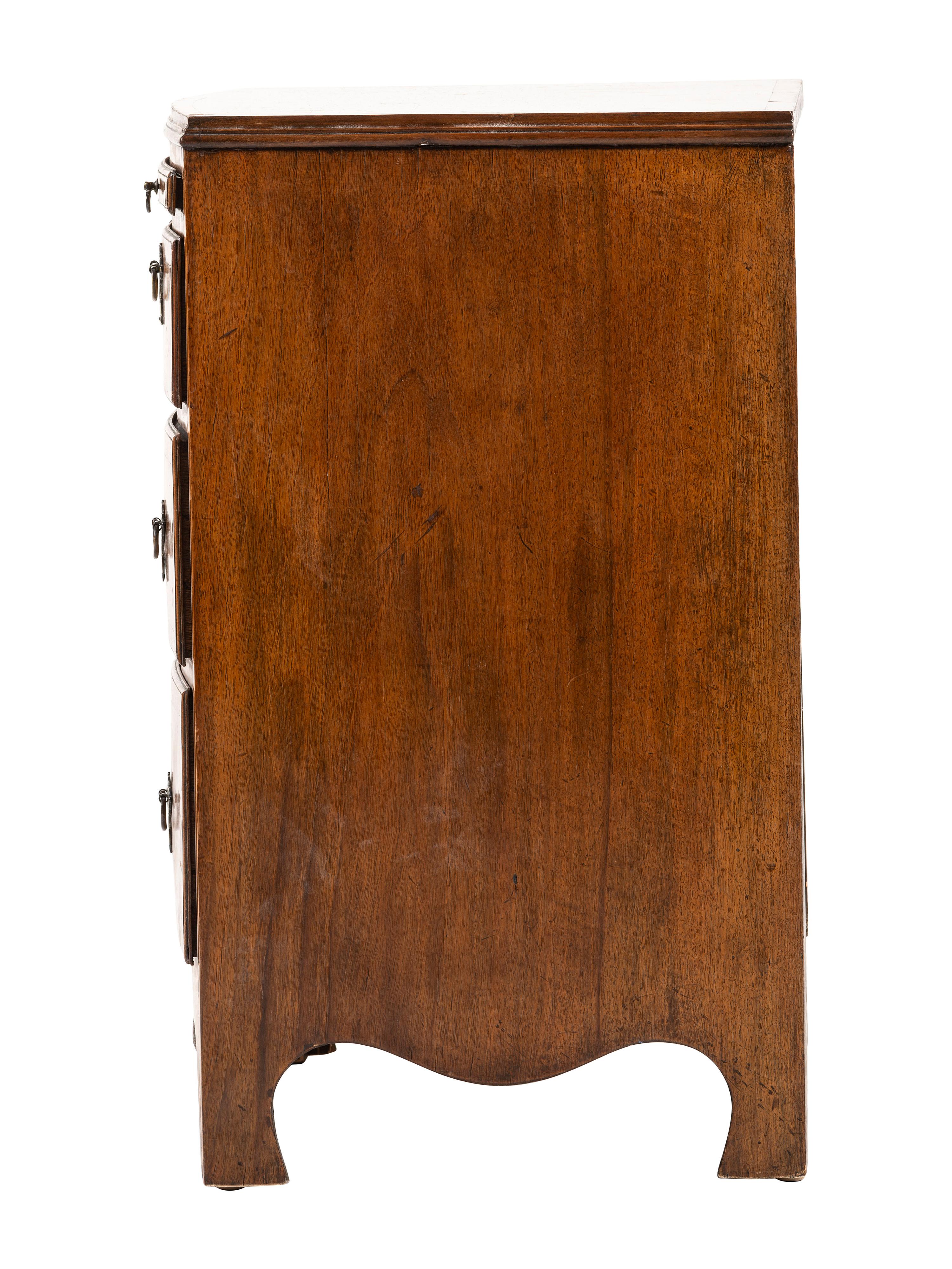 A George II-Style Walnut Four-Drawer Chest