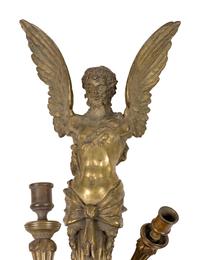 An Empire Gilt Bronze Three-Light Wall Sconce
