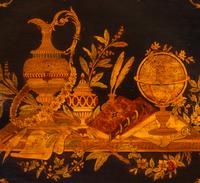 A Victorian Carved, Inlaid and Painted Walnut Writing Desk
