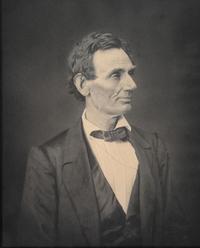 [LINCOLN, Abraham (1809-1865)]. [HESLER, Alexander (1823-1895), photographer]. Platinum photograph of Abraham Lincoln. George B. Ayers, printer, 1881.