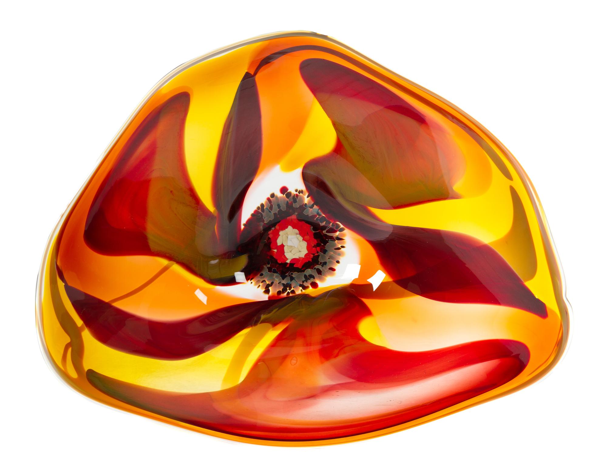 An American Studio Glass Sculpture, Ross Neder Largest 33 x 29 inches.