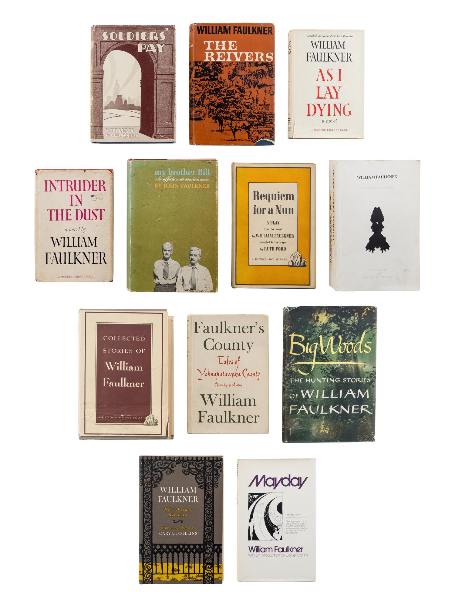 FAULKNER, William (1897-1962). A group of 5 FIRST EDITIONS and other works by Faulkner, comprising:
