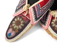 Maliseet Beaded Hide Moccasins