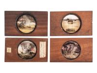 [CIVIL WAR - MAGIC LANTERN SLIDES]. An extensive collection of 250+ hand-colored glass slides featuring illustrations of Civil War campaigns, battles, and naval engagements, including: