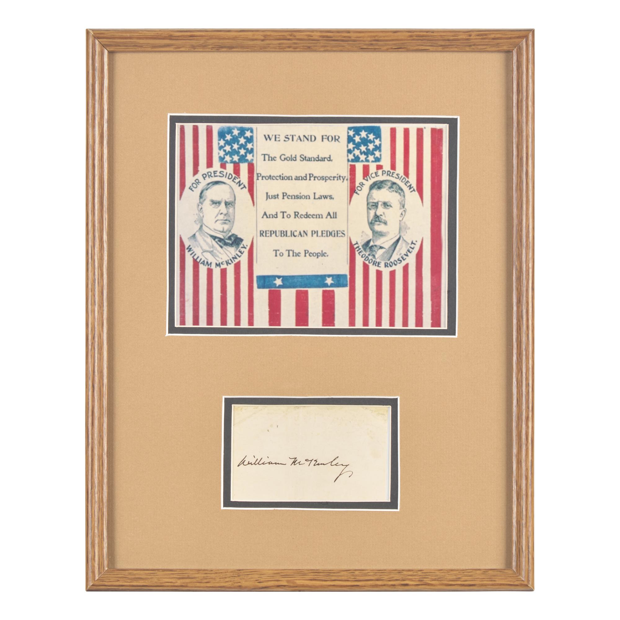[Presidential] McKinley, William. Cut signature