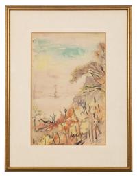 The George Washington Bridge, New York, 1945, and A View of Cape Cod (two works)
