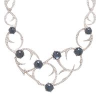 STEPHEN WEBSTER, DIAMOND, HEMATITE, AND QUARTZ 'THORN COLLAR' NECKLACE
