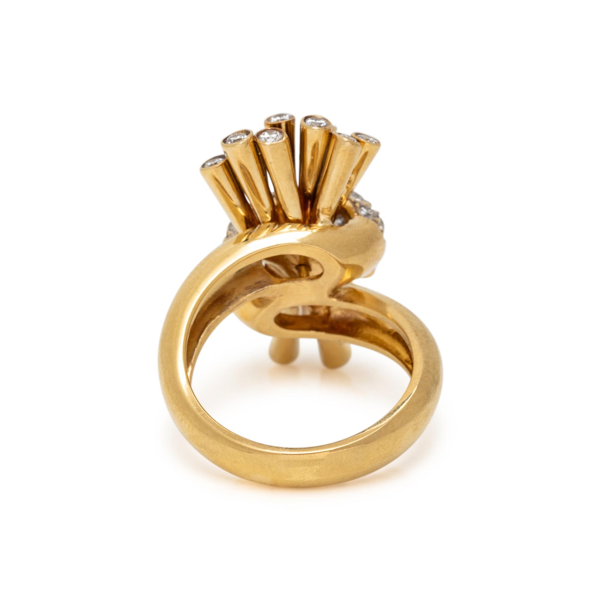 YELLOW GOLD AND DIAMOND RING