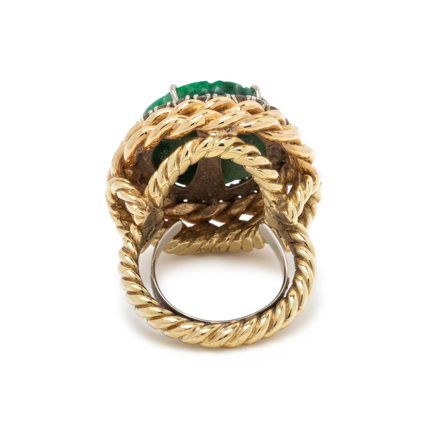 JADE AND DIAMOND RING