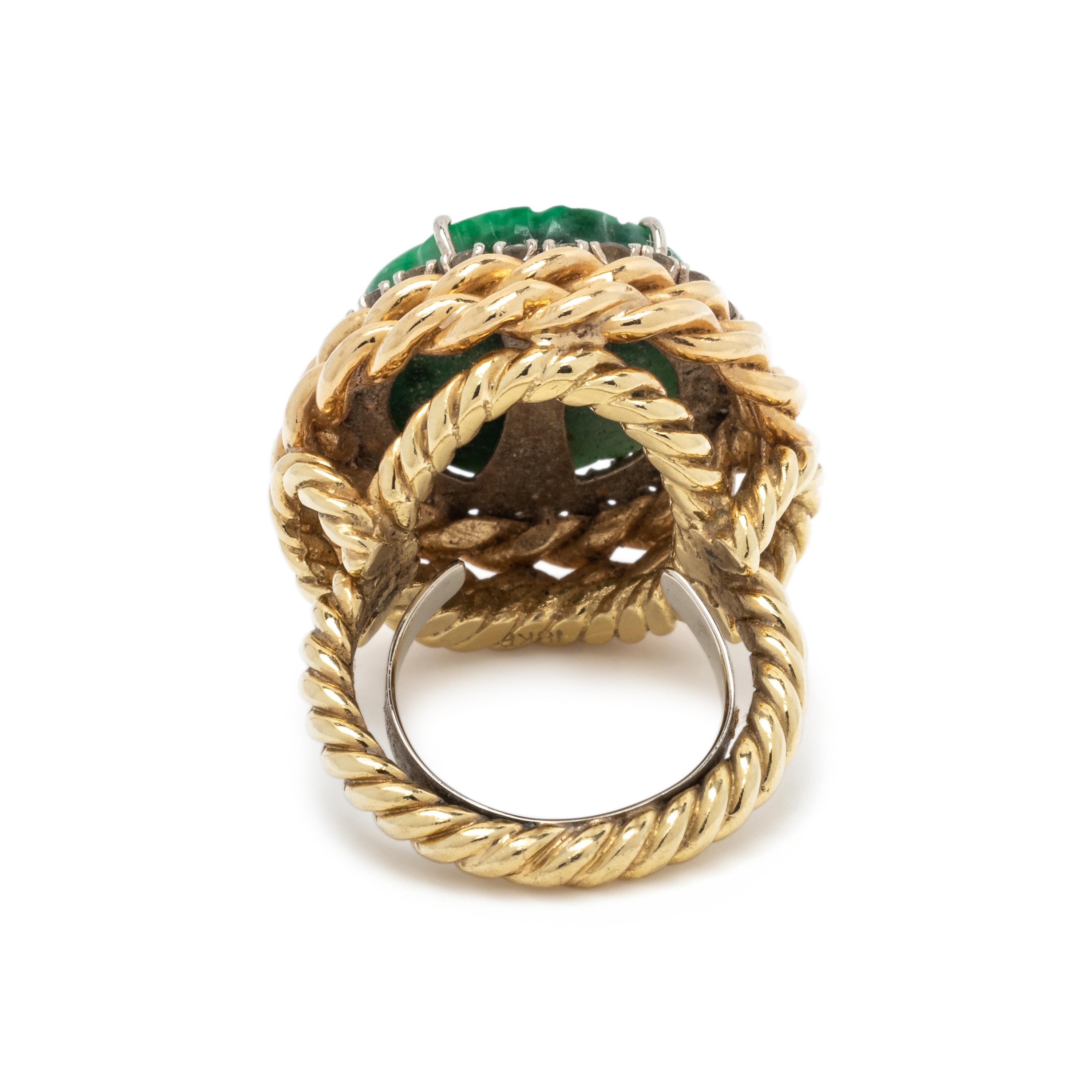 JADE AND DIAMOND RING