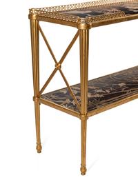 A Coromandel Lacquer Panel-Inset Gilt Bronze Serving Table