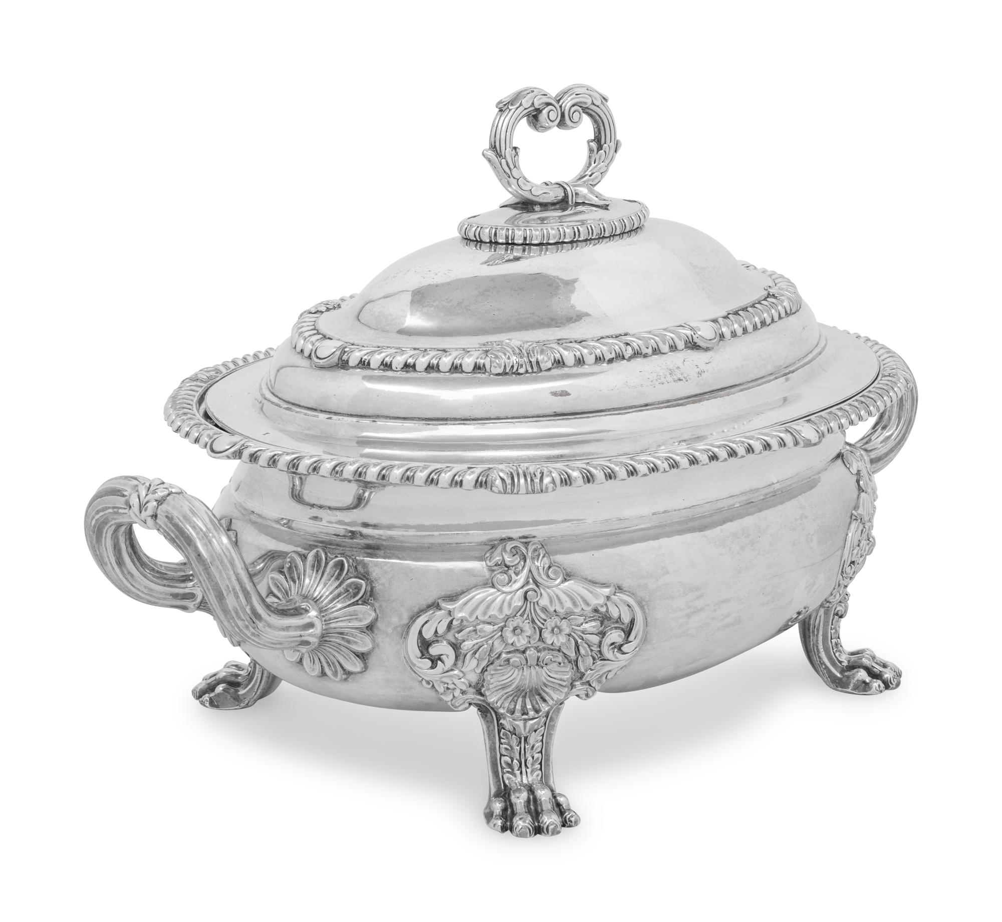 An English Silver-Plate Covered Tureen