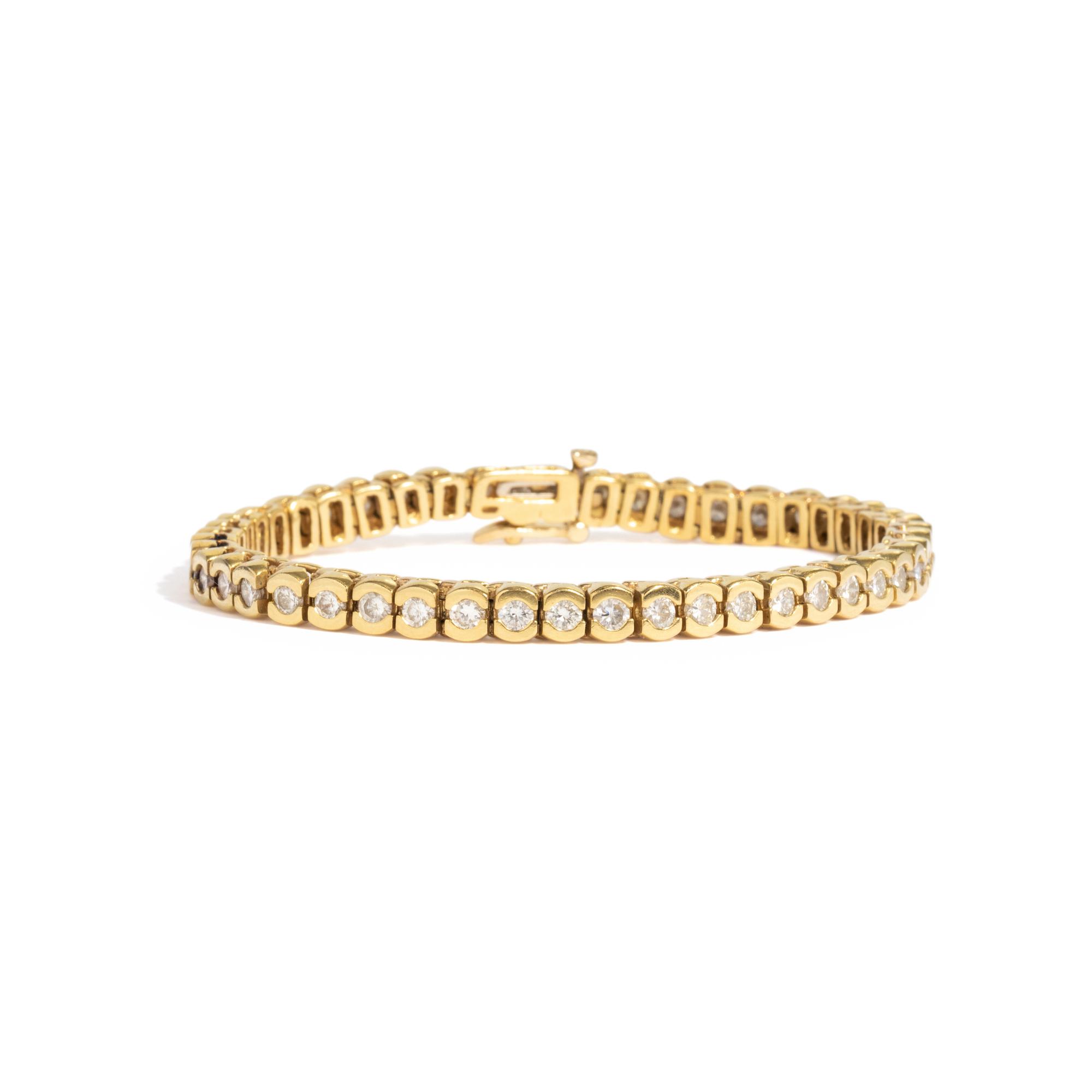 YELLOW GOLD AND DIAMOND BRACELET