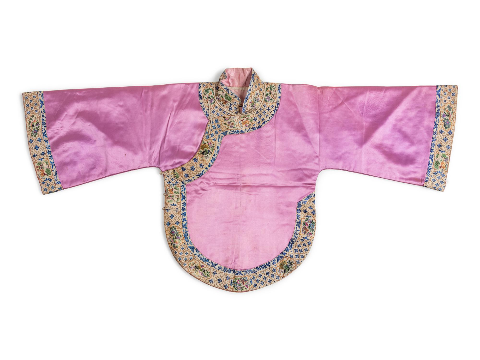 Two Chinese Silk Embroidered Chinese Children's Articles