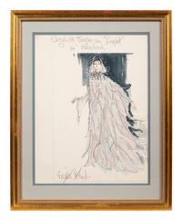 Edith Head Costume Illustration for Elizabeth Taylor in Blue Bird , c1976