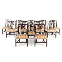 A Set of Twelve George III Style Mahogany Dining Chairs