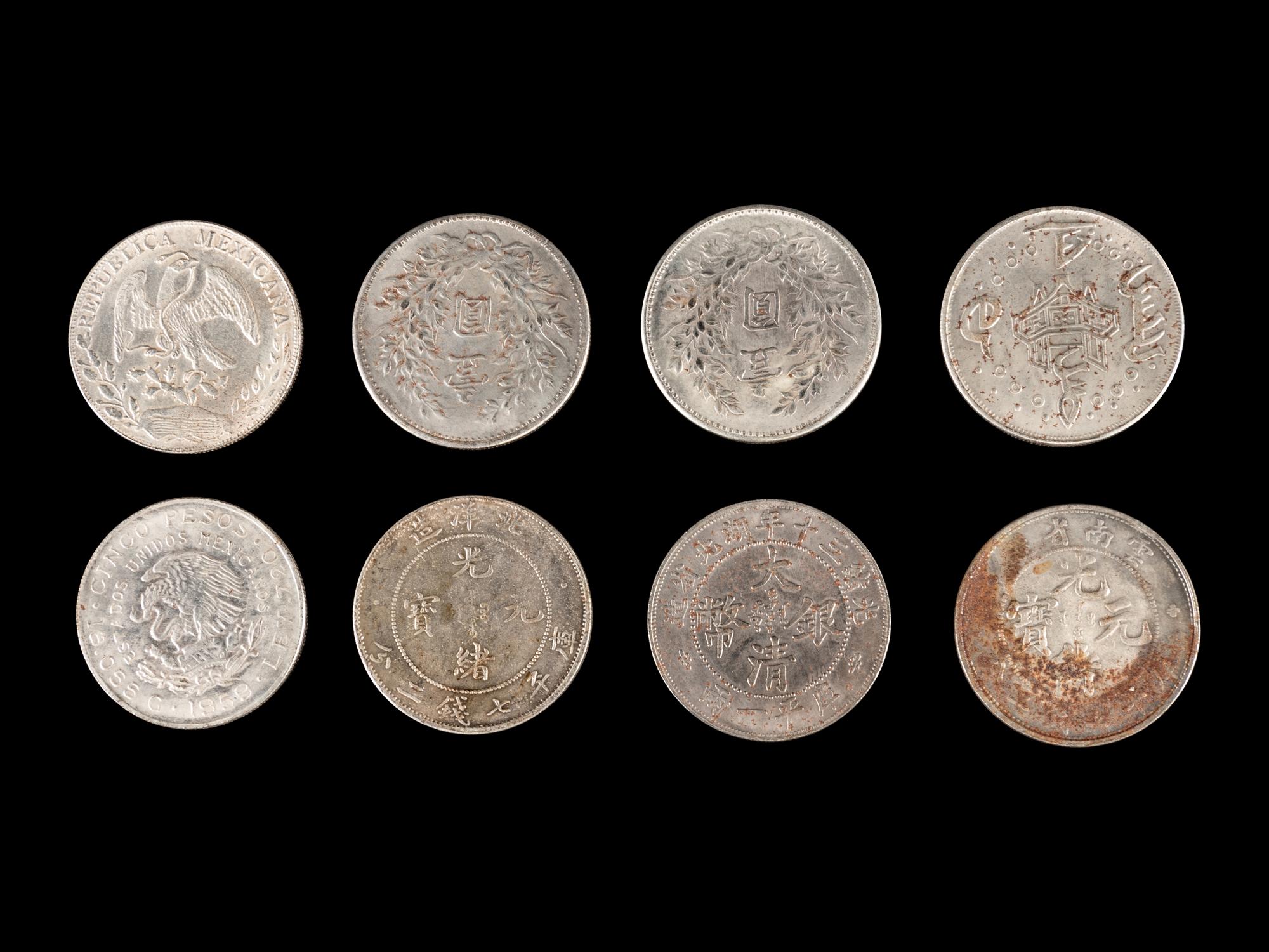 Eight Chinese Silver Coins