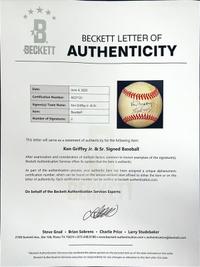 A Ken Griffey Jr. / Ken Griffey Sr. Dual Signed Autograph Baseball (Beckett Authentication Services)