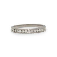 TIFFANY & CO., PLATINUM AND DIAMOND BAND RING