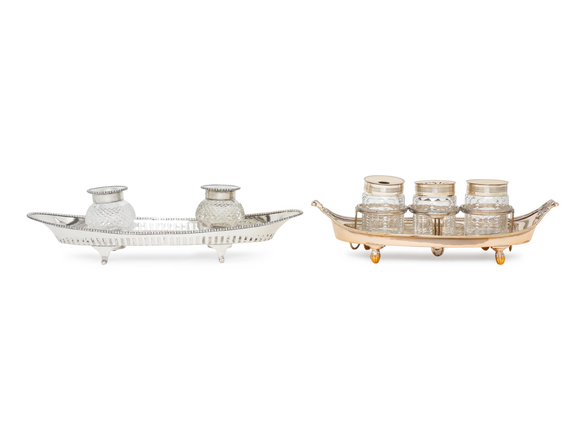 An Edwardian Silver Inkstand