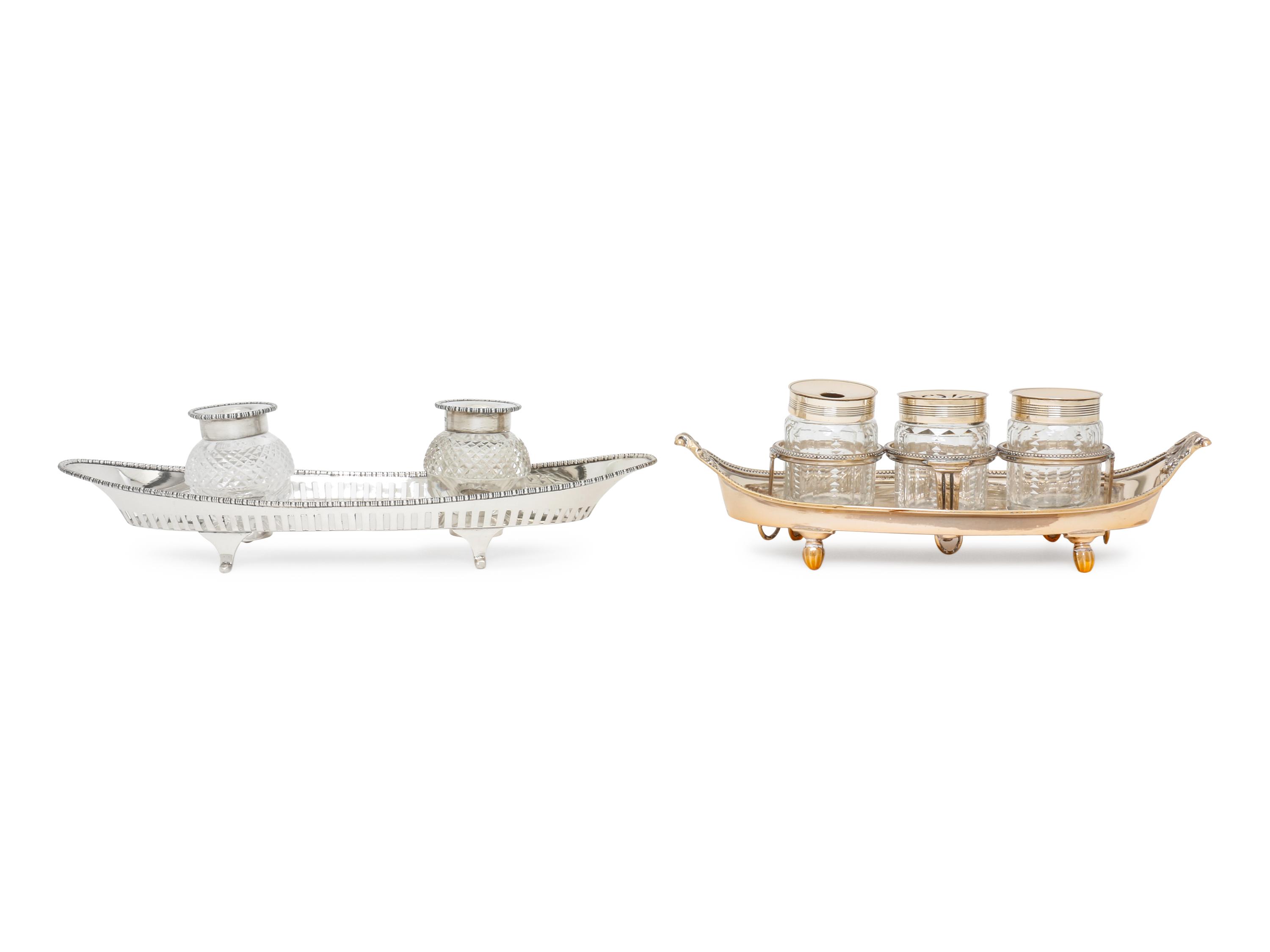 An Edwardian Silver Inkstand