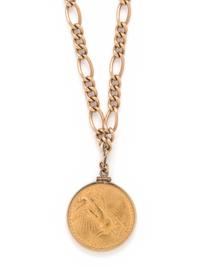 GOLD AND COIN LONGCHAIN NECKLACE