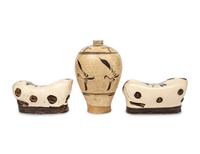 Three Chinese Cizhou Stoneware Articles