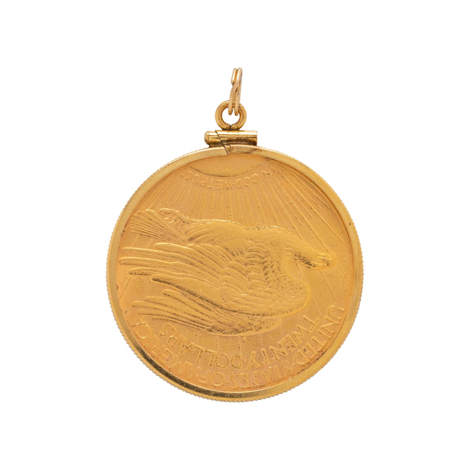 YELLOW GOLD COIN PENDANT