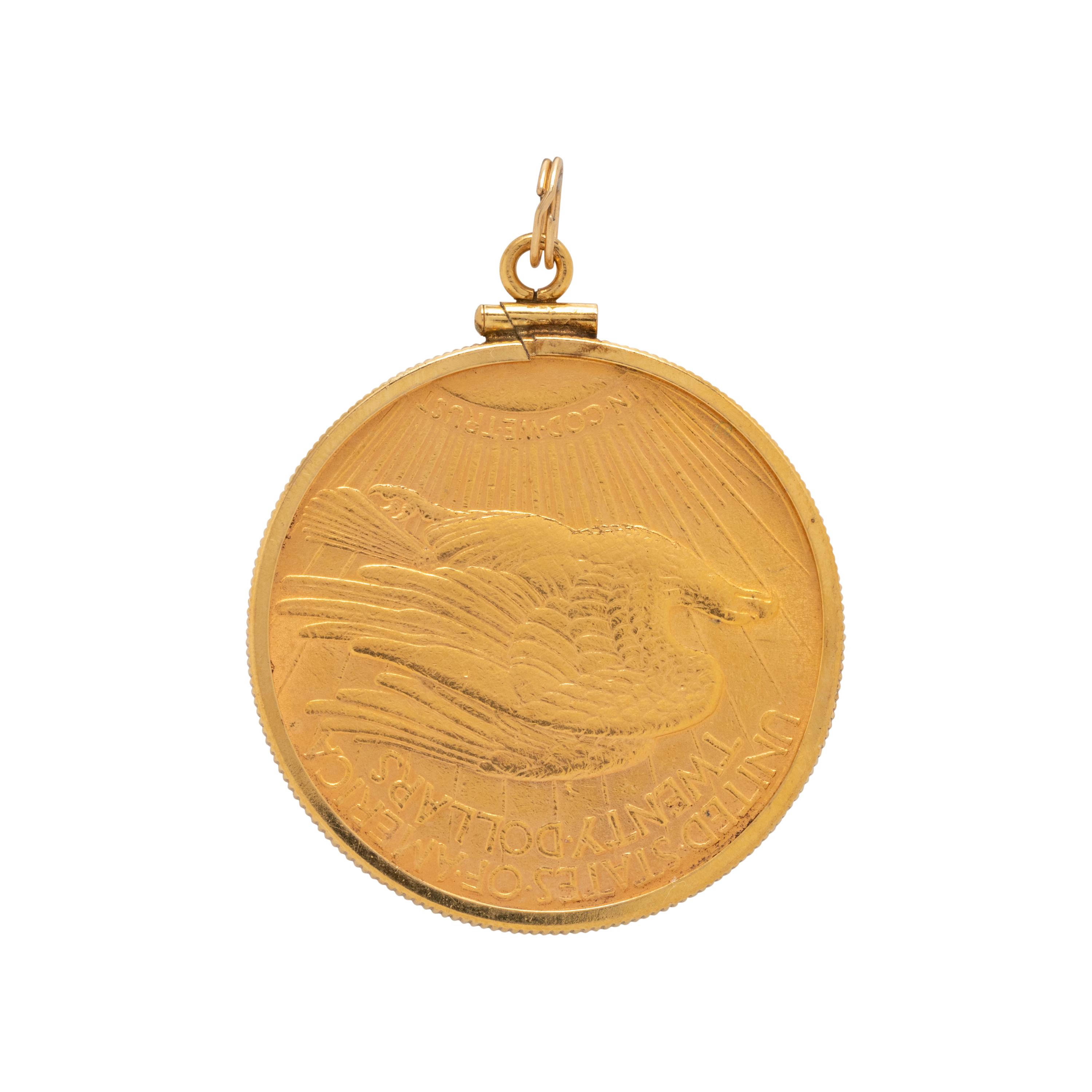 YELLOW GOLD COIN PENDANT