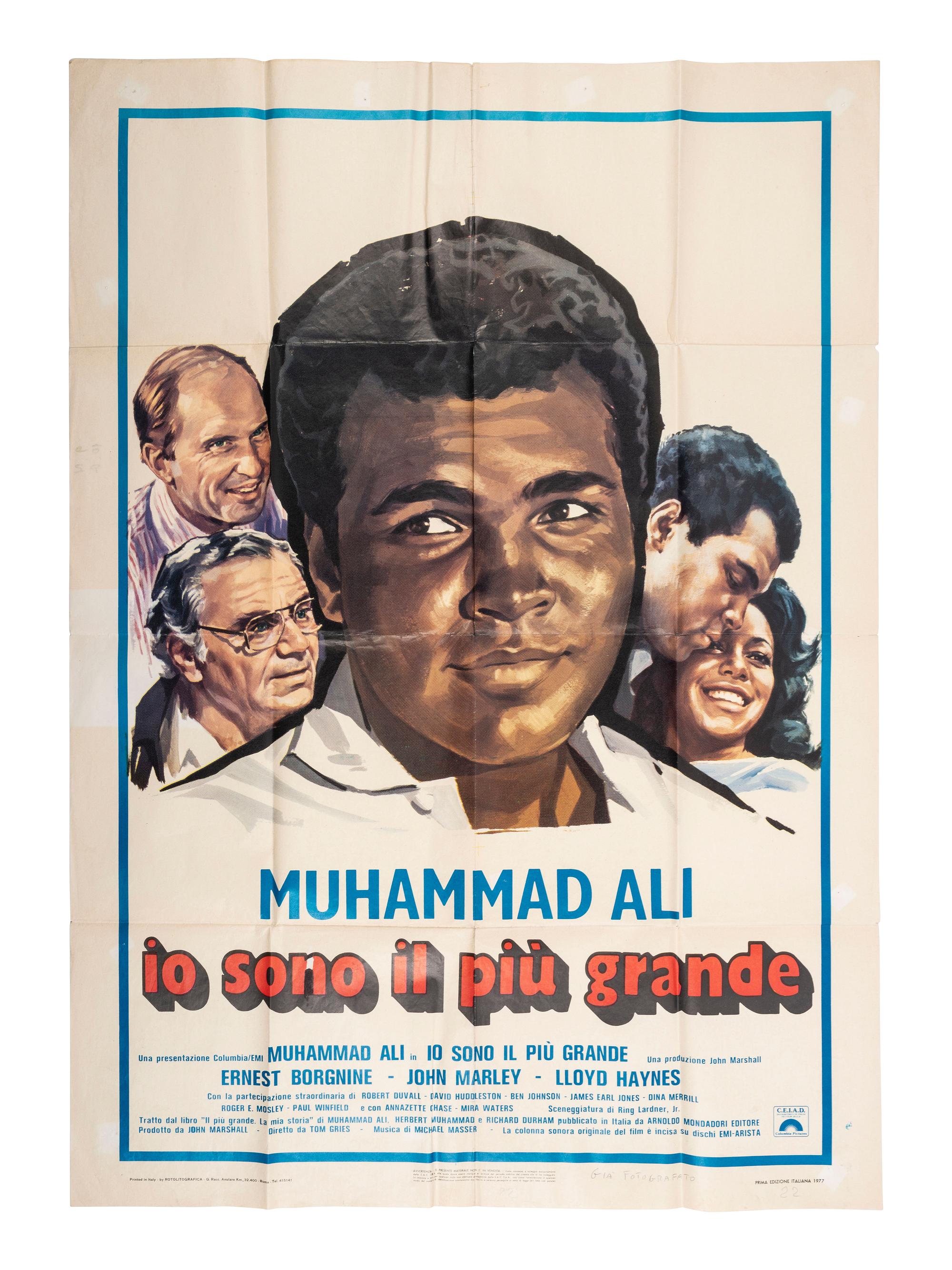 [ALI, Muhammad (1942-2016)] -- [FILM]. Io sono il più grande . Italy; Rotolitografica, 1977. Italian The Greatest poster.