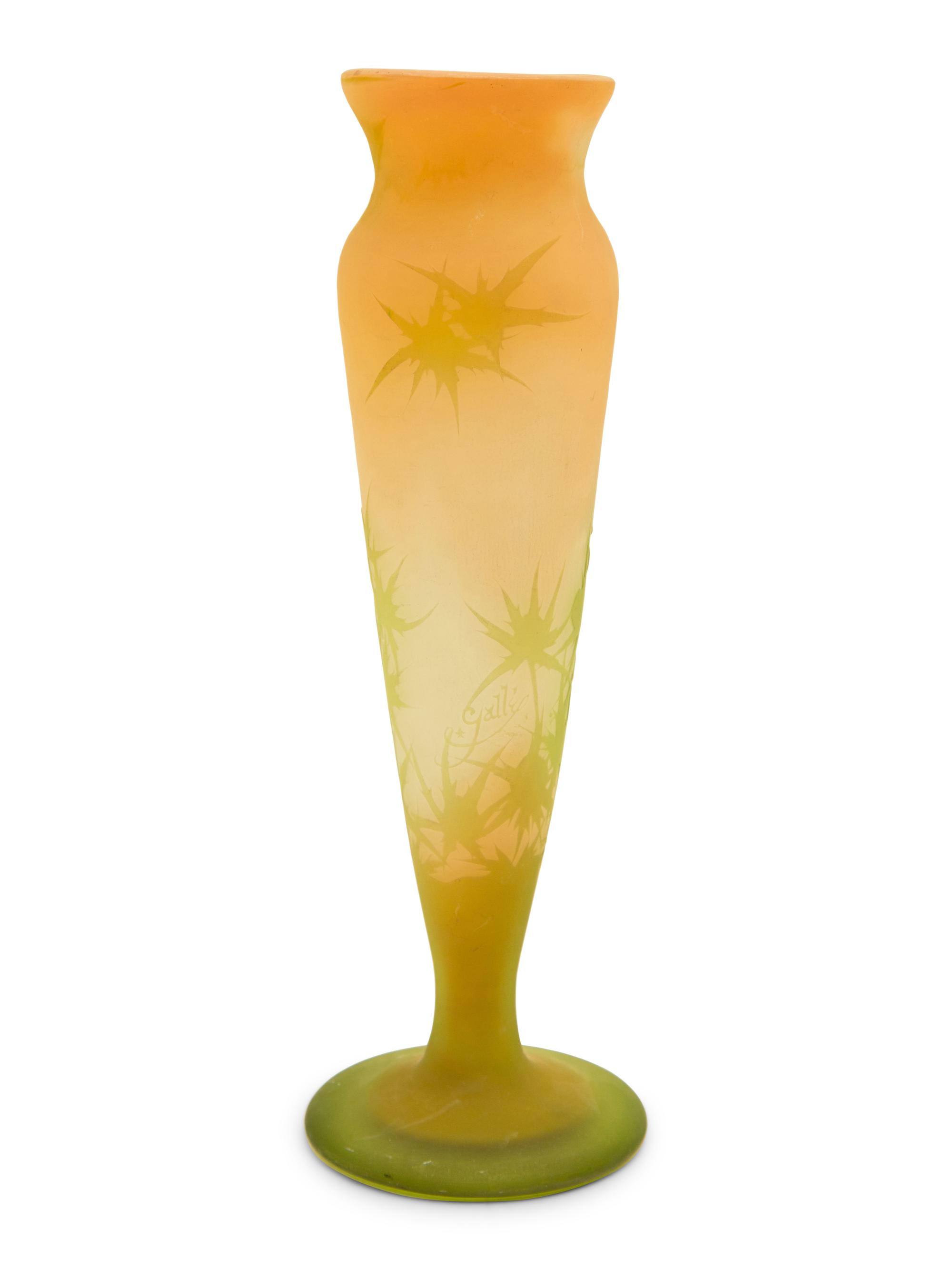 An Emile Gallé Cameo Glass Vase