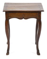 A French Provincial Walnut Side Table Height 23 x width 19 1/4 x depth 15 inches. — 19TH CENTURY