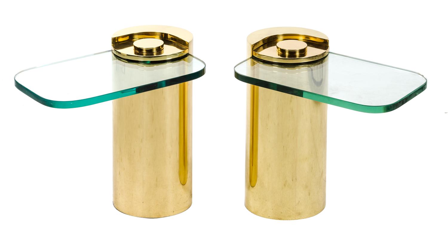 A Pair of Occasional Tables, Karl Springer Height 18 inches. — CIRCA 1970
