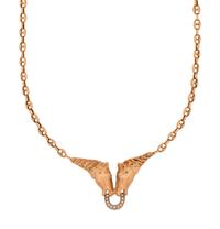 YELLOW GOLD AND DIAMOND HORSE NECKLACE