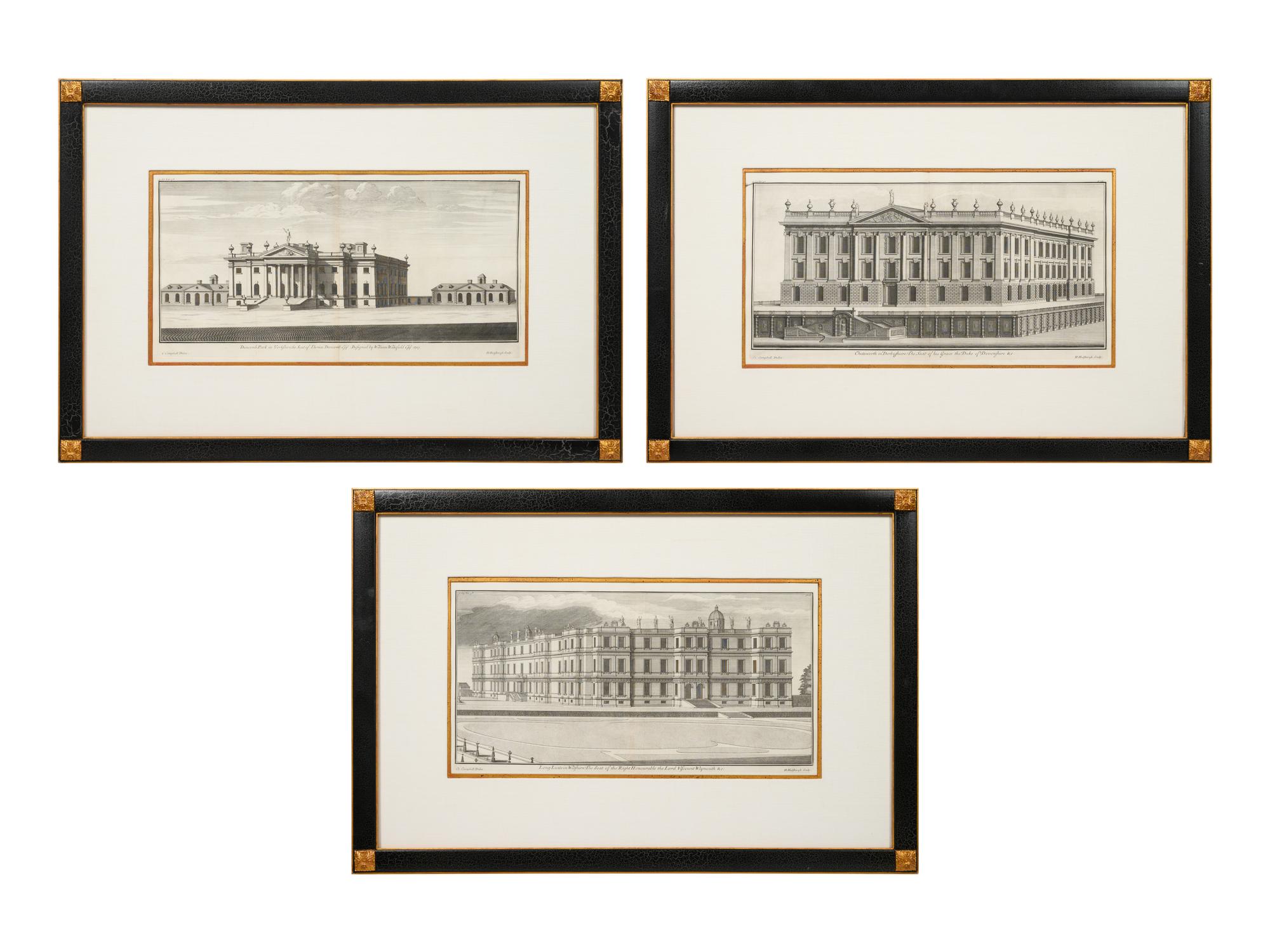 A Set of Three Architectural Engravings