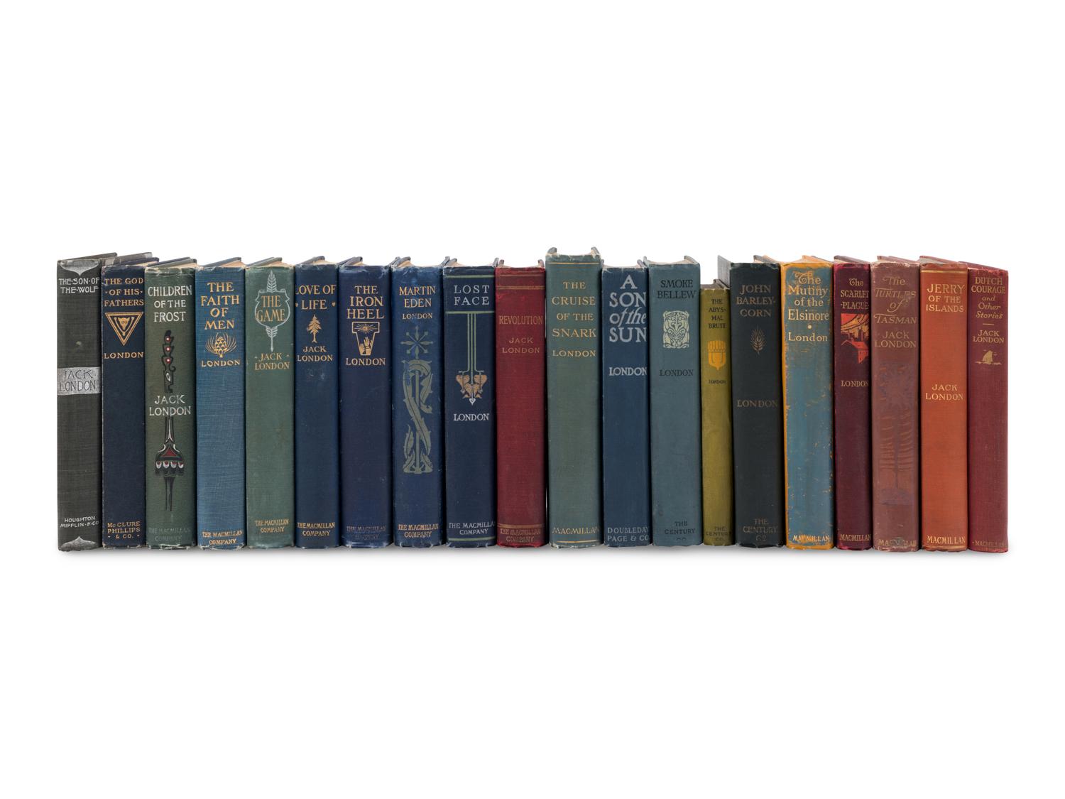 LONDON, Jack (1876-1916). A group of 20 works, MOST FIRST EDITIONS, including: