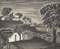 American School 19th Century, Two Views of the Washington's Tomb at Mount Vernon , First Half 19th Century