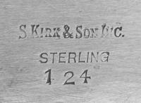 An American Silver Serving Tray, S. Kirk & Son, Baltimore, MD, the twin-handled tray having a repousse floral and foliate border, the f