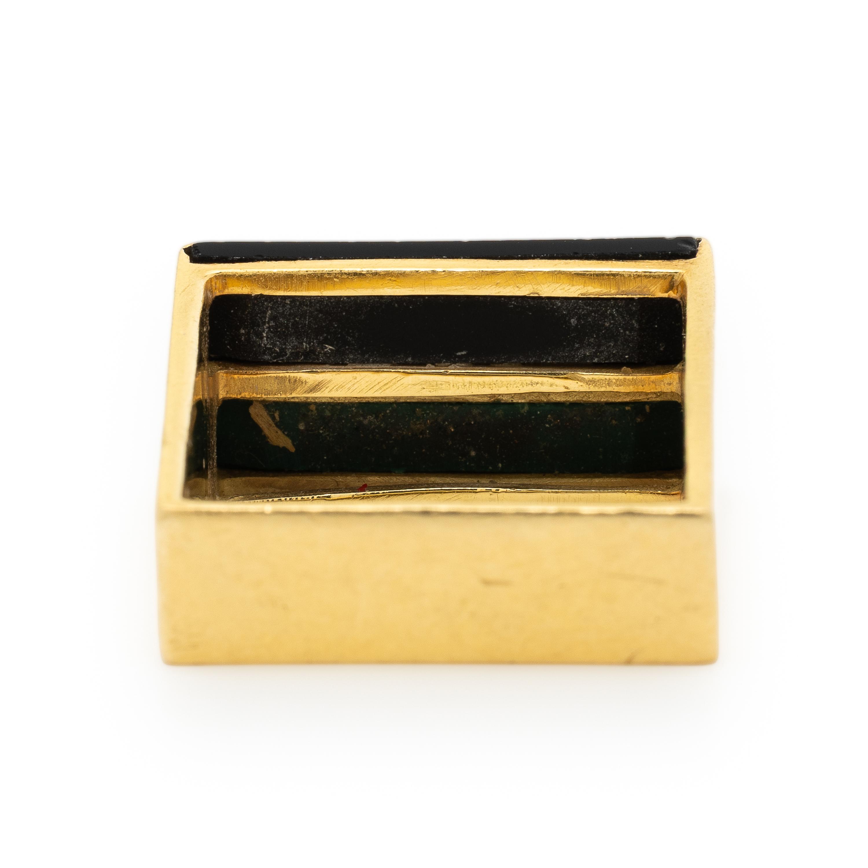 Onyx and Malachite Ring