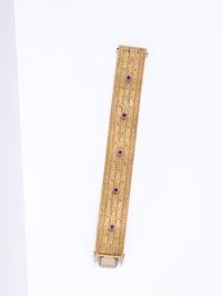 YELLOW GOLD AND RUBY BRACELET
