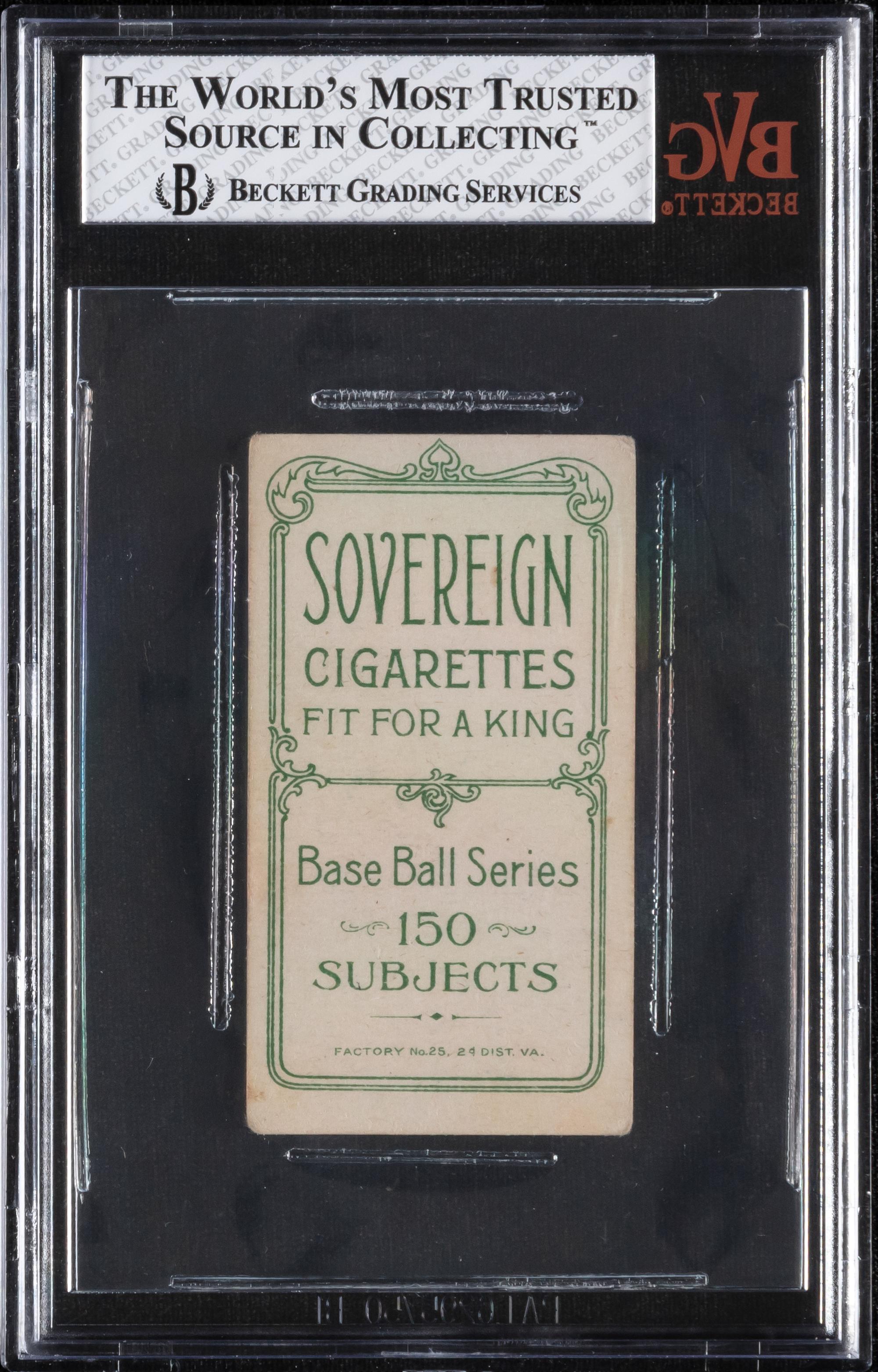 A 1909-11 T206 Doc White (Portrait) Baseball Card (Sovereign) BVG 3.5 VG+