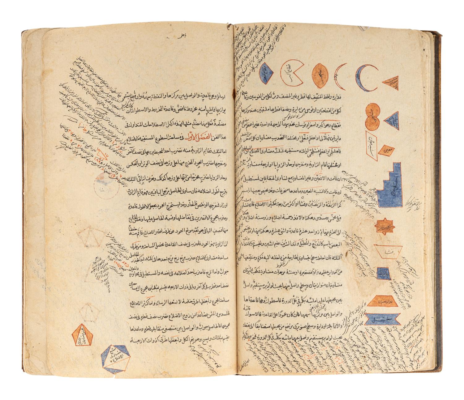 [ASTRONOMY & MATHEMATICS -- MANUSCRIPTS]. Baha’ al-Din Muhammad ibn Husain al-'Amili (1547-1622). A collection of four treatises in one volume on mathematics and astronomy. [Persia, second half of the 17th century].