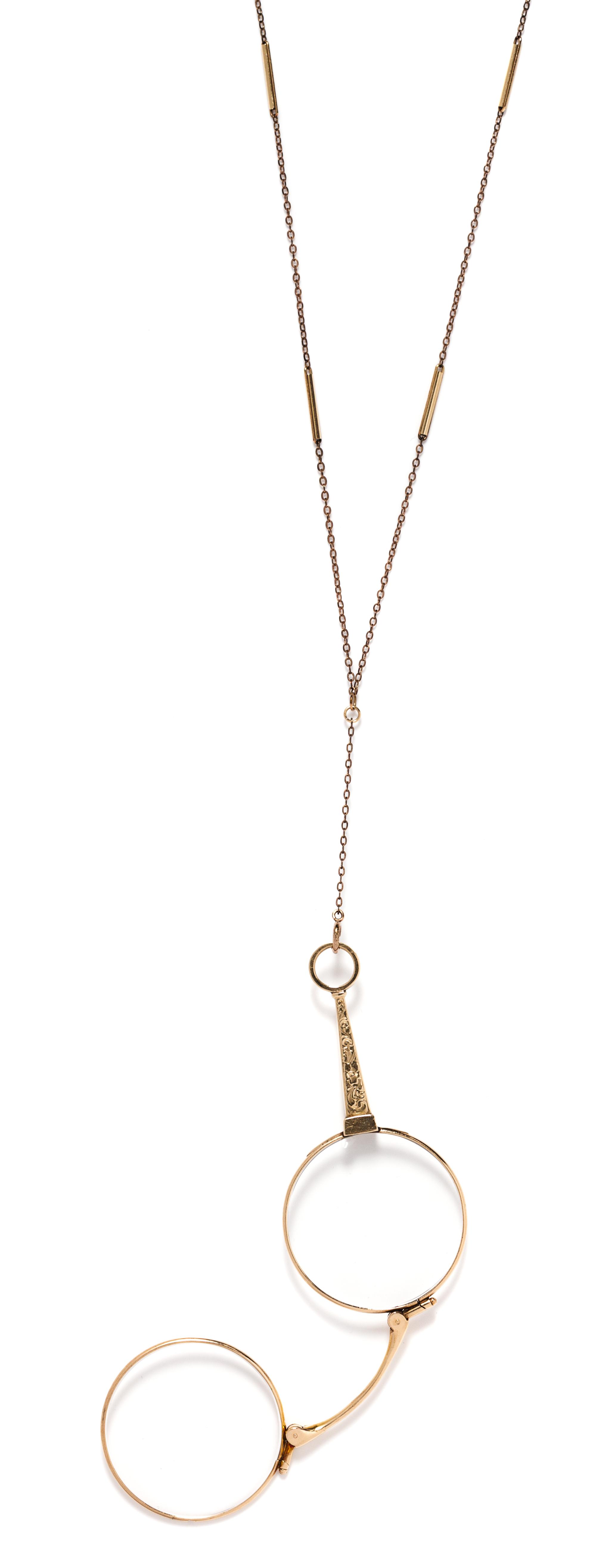 A Vintage Yellow Gold Lorgnette, 13.40 dwts.