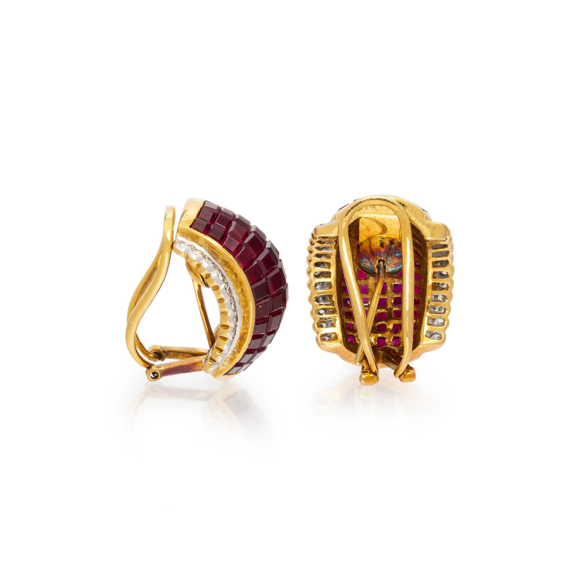 RUBY AND DIAMOND EARRINGS