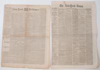 [CIVIL WAR]. A group of 7 newspapers from 1861, incl. pre-war and homefront news, featuring New York Times commentary on evolving CSA government.