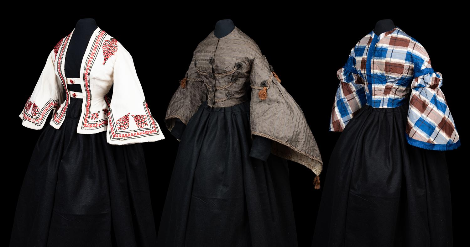 Three Mid-19th Century Bodices, 1850-60s
