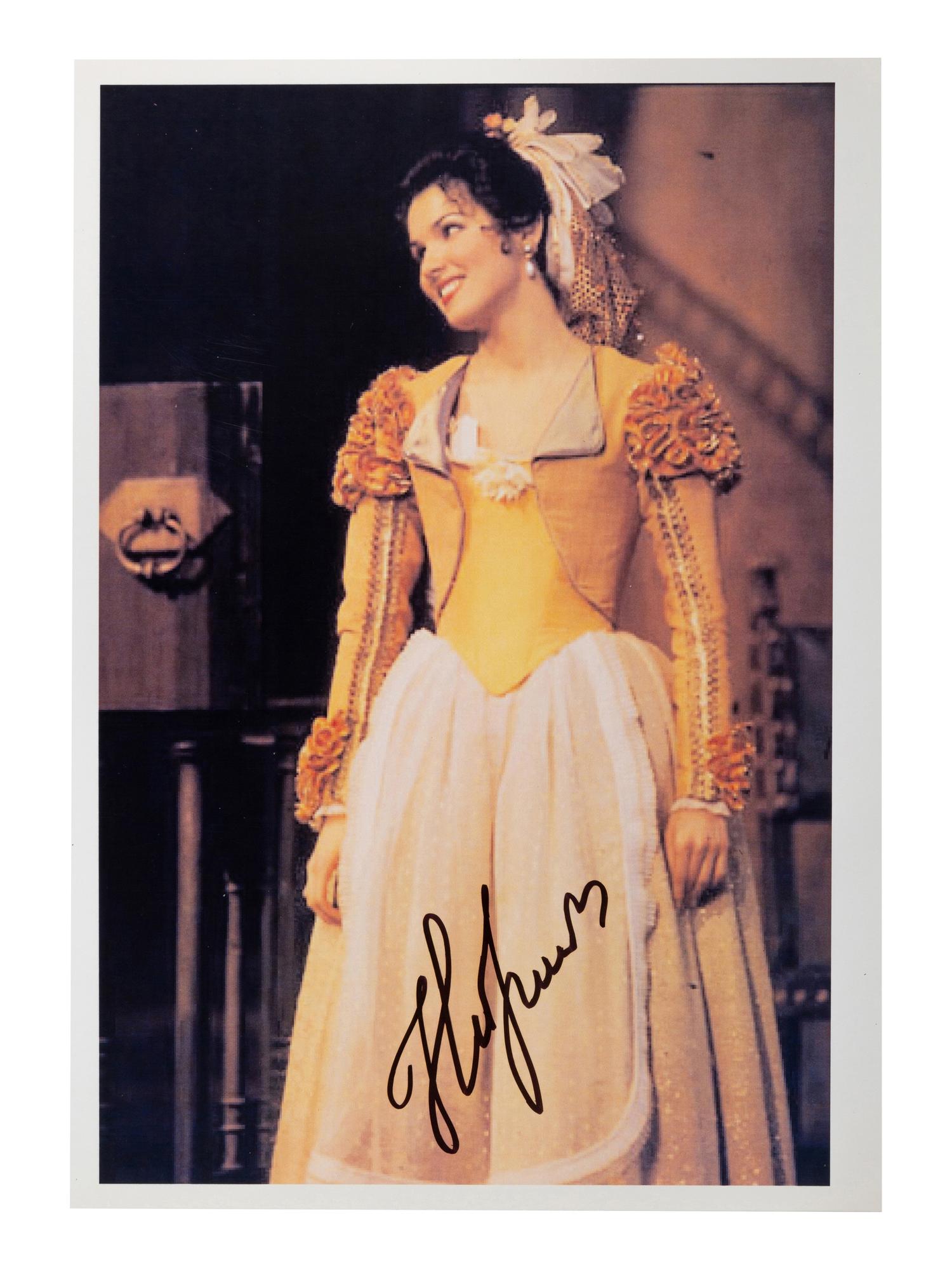 [20TH-CENTURY OPERA SINGERS]. A group of 6 signed photographs or photographic prints of opera singers from the 1970s-1990s, comprising images of:
