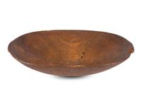 A Carved Wood Dough Bowl