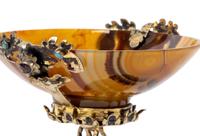 A German Enameled Silver-Gilt, Jewel and Carved Agate Cup